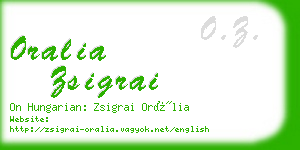 oralia zsigrai business card